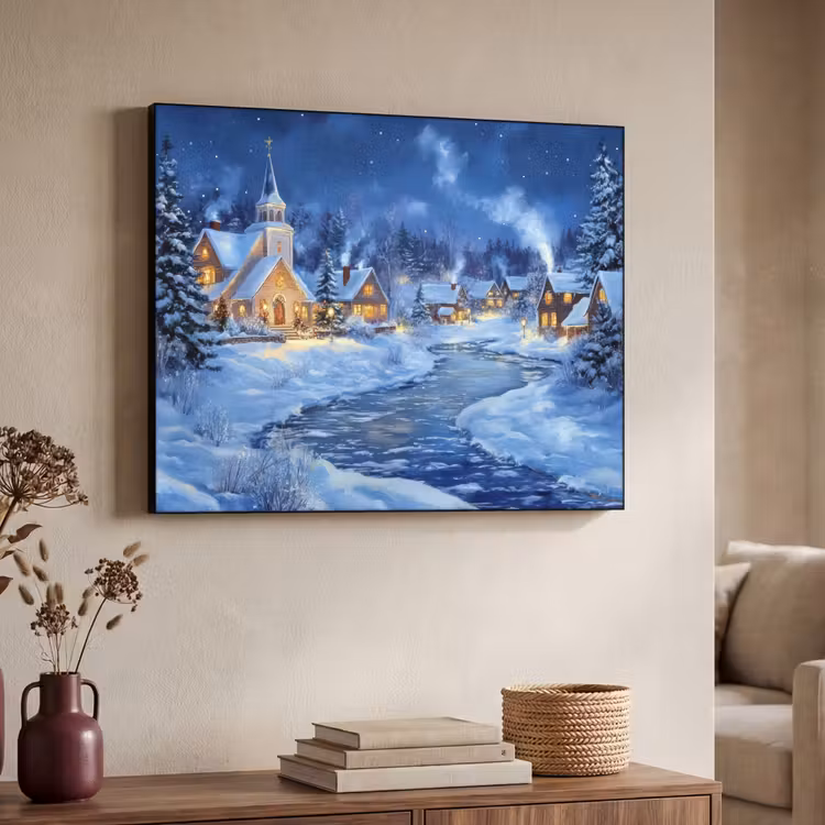 Art Frame - Winteravond - Kerstdorp - Donker — 7