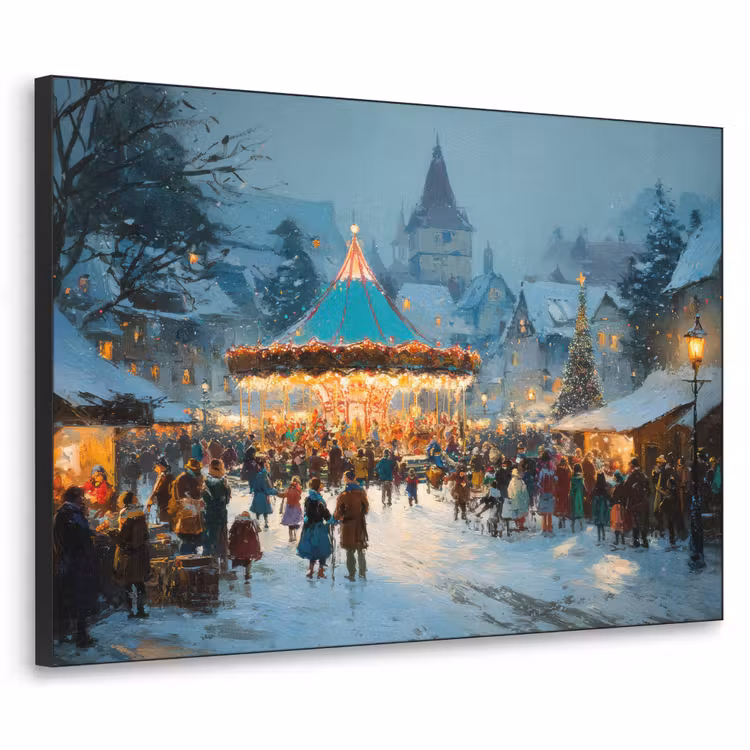 Art Frame - Winterkermis - Dorp - Kleurrijk — 1