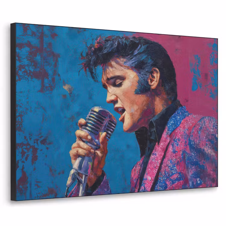Art Frame - Zingende man - Glitterjas - Microfoon — 1
