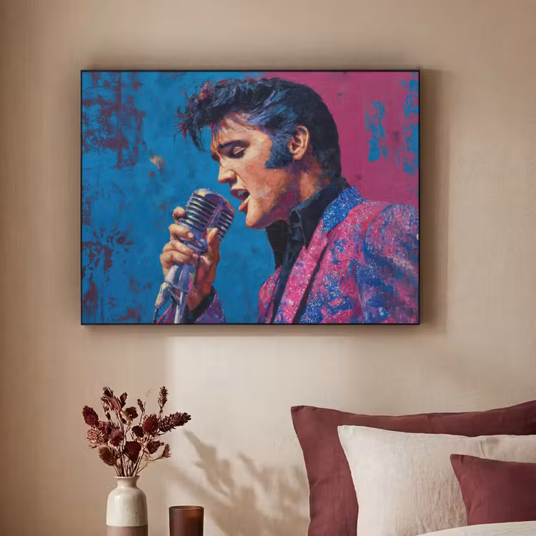 Art Frame - Zingende man - Glitterjas - Microfoon — 3