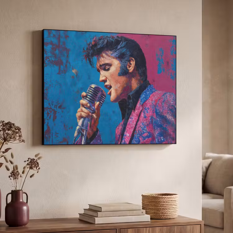 Art Frame - Zingende man - Glitterjas - Microfoon — 7