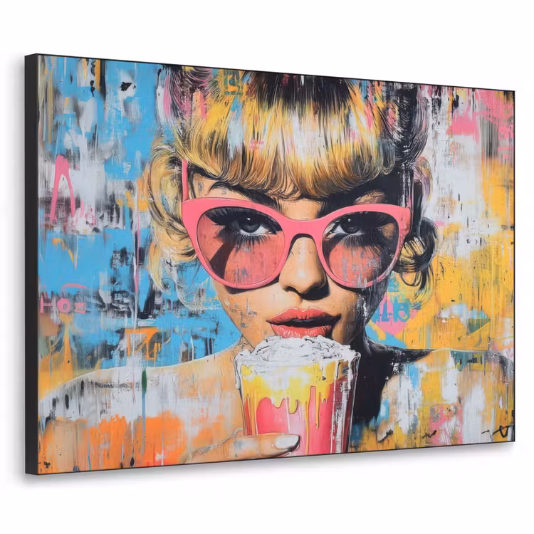 Art Frame - Zonnebril - Vrouw - Kleurrijk - Verfspetters — 1