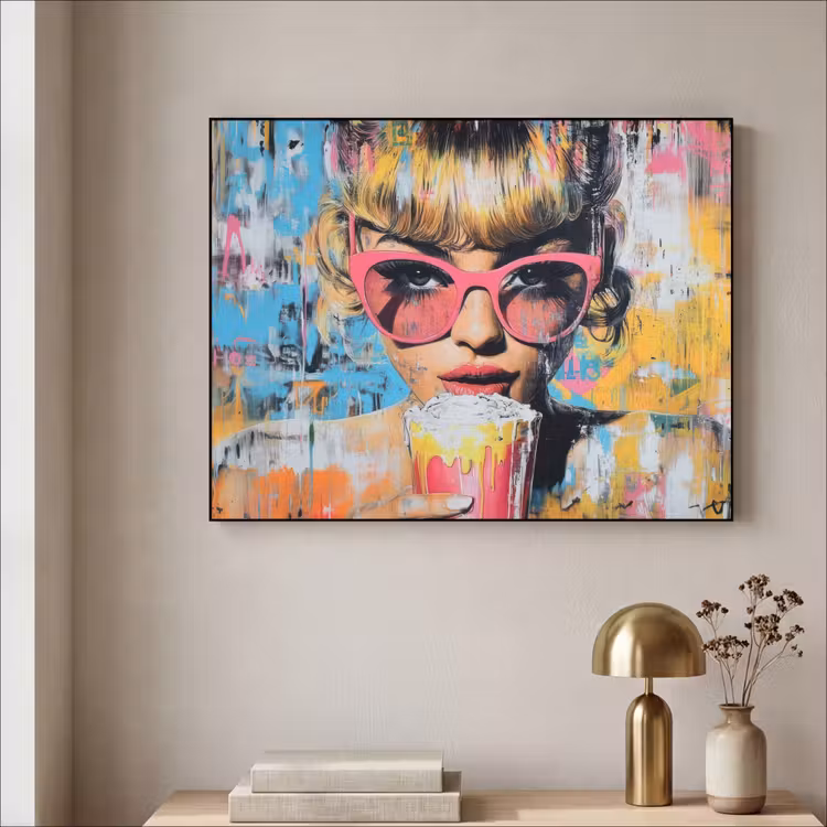 Art Frame - Zonnebril - Vrouw - Kleurrijk - Verfspetters — 5