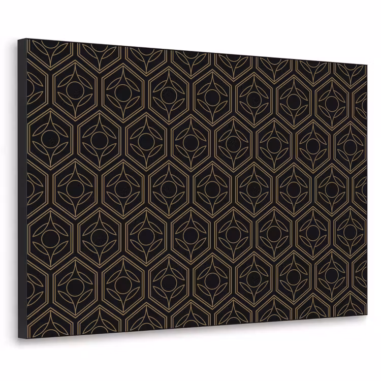 Art Frame - Zwart - Goud - Bloemenkern — 1