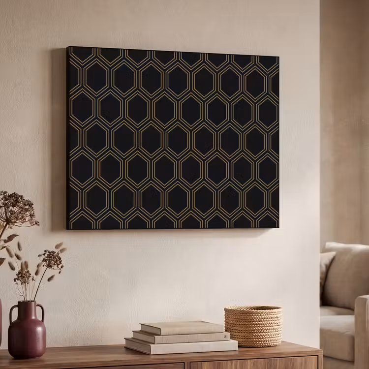 Art Frame - Zwart - Goud - Zeshoek — 7