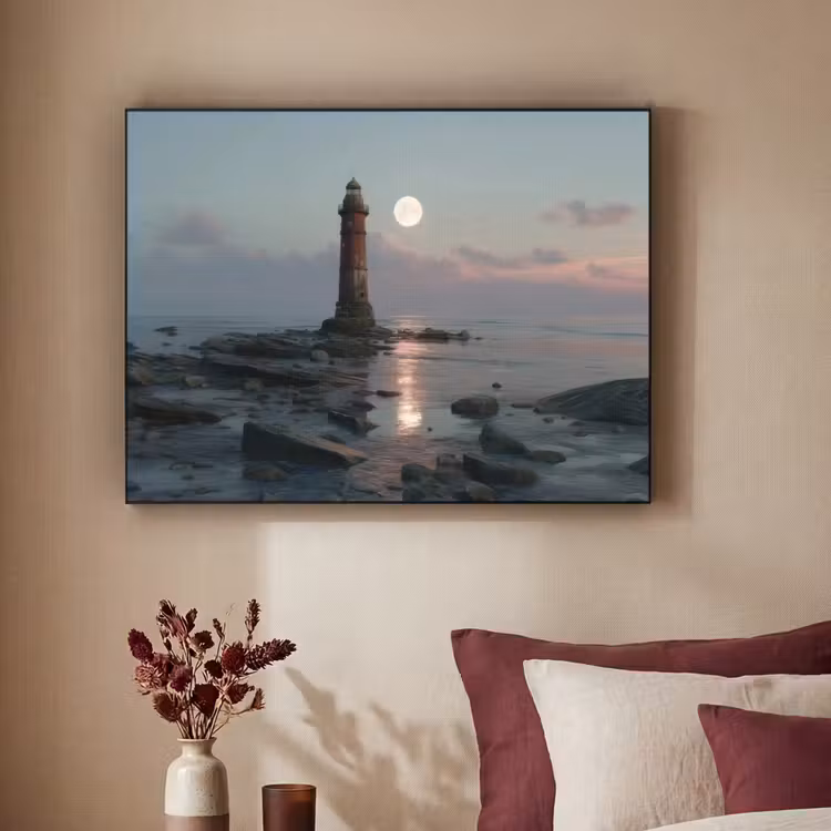 Art Frame - Vuurtoren - Stenen - Water - Maan — 3