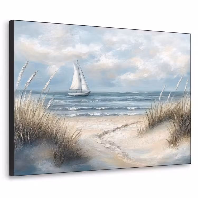 Art Frame - Zee - Zeilboot - Strand - Duinen - Vintage — 1