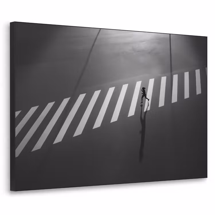 Art Frame - Zeebrapad - Hardloper - Zwart - Wit — 1