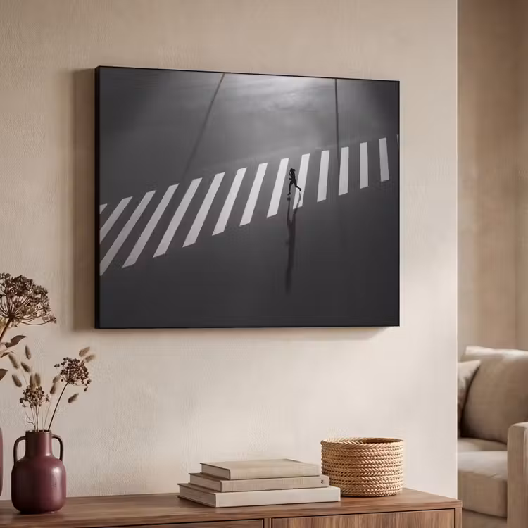 Art Frame - Zeebrapad - Hardloper - Zwart - Wit — 7