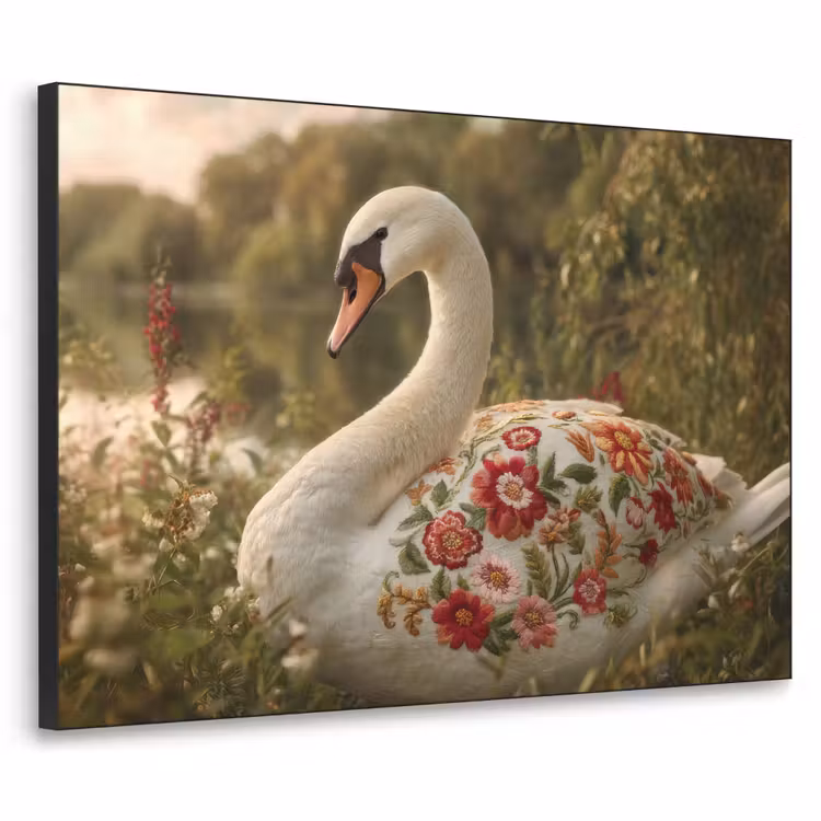 Art Frame - Zwaan - Bloemen - Natuur — 1