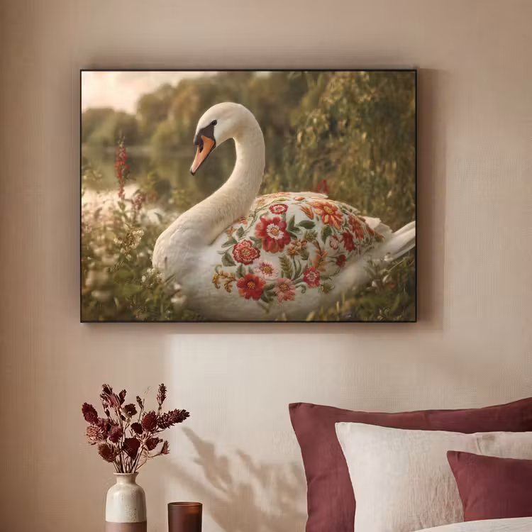 Art Frame - Zwaan - Bloemen - Natuur — 3