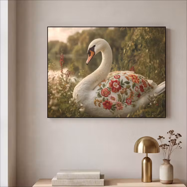Art Frame - Zwaan - Bloemen - Natuur — 5