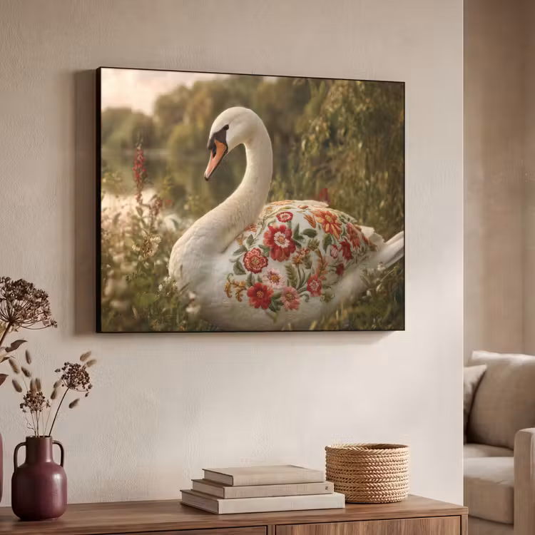 Art Frame - Zwaan - Bloemen - Natuur — 7