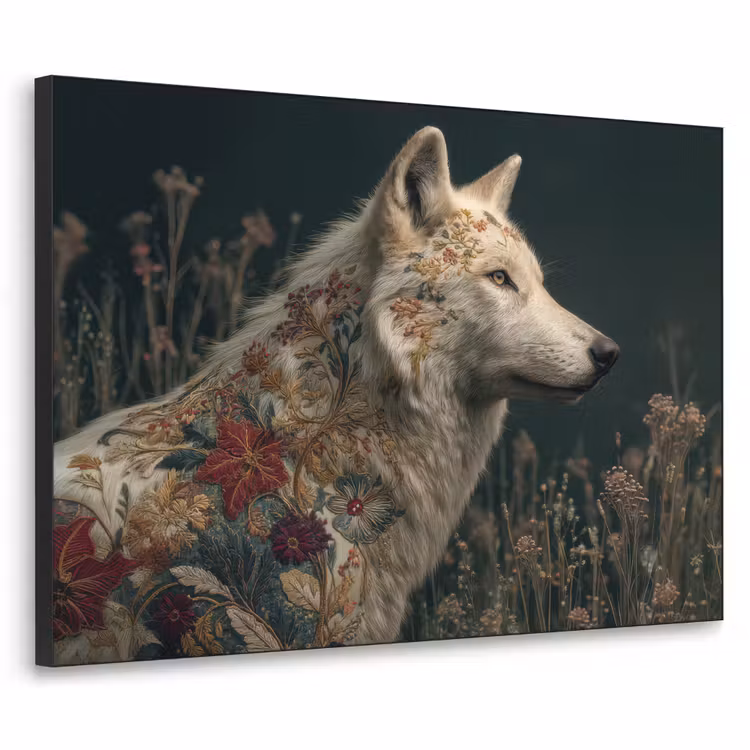 Art Frame - Wolf - Bloemen - Natuur — 1