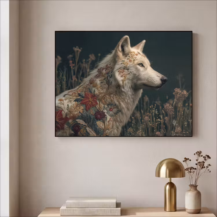 Art Frame - Wolf - Bloemen - Natuur — 5