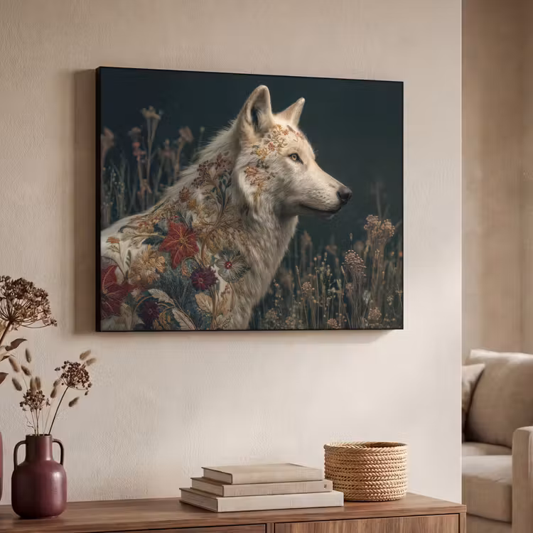 Art Frame - Wolf - Bloemen - Natuur — 7