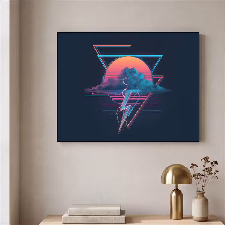 Art Frame - Wolk - Bliksemschicht - Driehoeken - Lijnen — 5