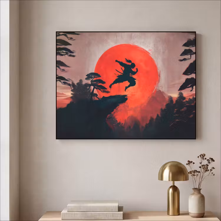 Art Frame - Zon - Krijger - Bomen - Bergen — 5