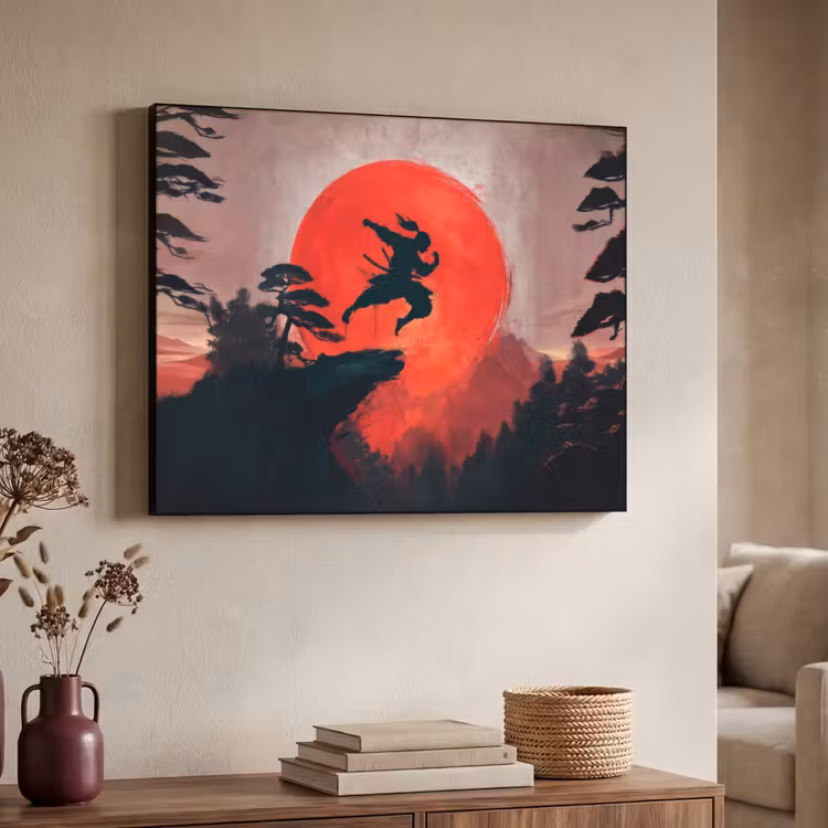 Art Frame - Zon - Krijger - Bomen - Bergen — 7