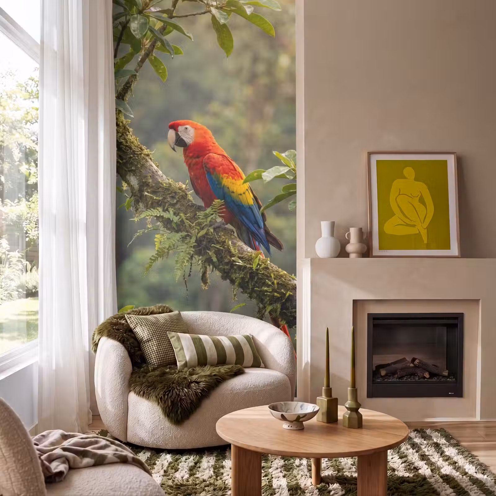Behang - Ara - Jungle - Rood — 1
