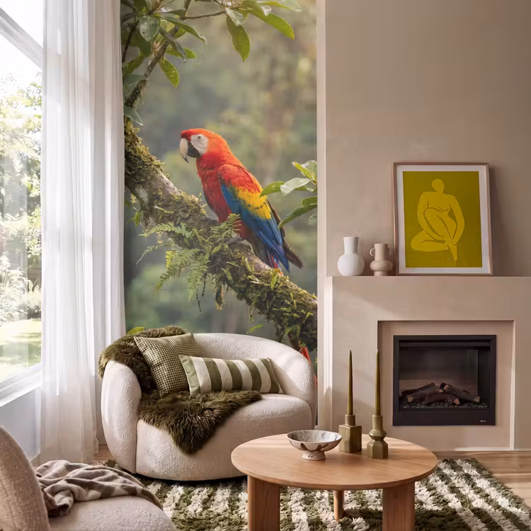 Behang - Ara - Jungle - Rood — 1