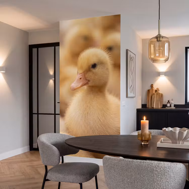 Behang - Pijltje - Eend - Natuur - Geel — 5