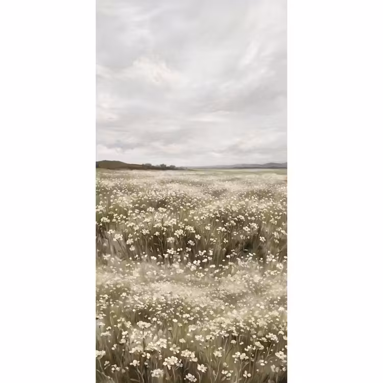 Behang - Illustratie - Landschap - Wit — 2