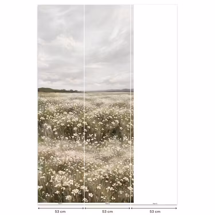 Behang - Illustratie - Landschap - Wit — 6