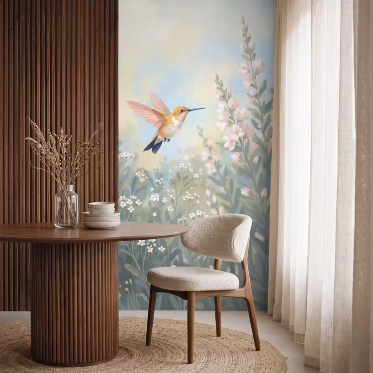 Behang - Kolibrie - Illustratie - Kleurrijk — 4