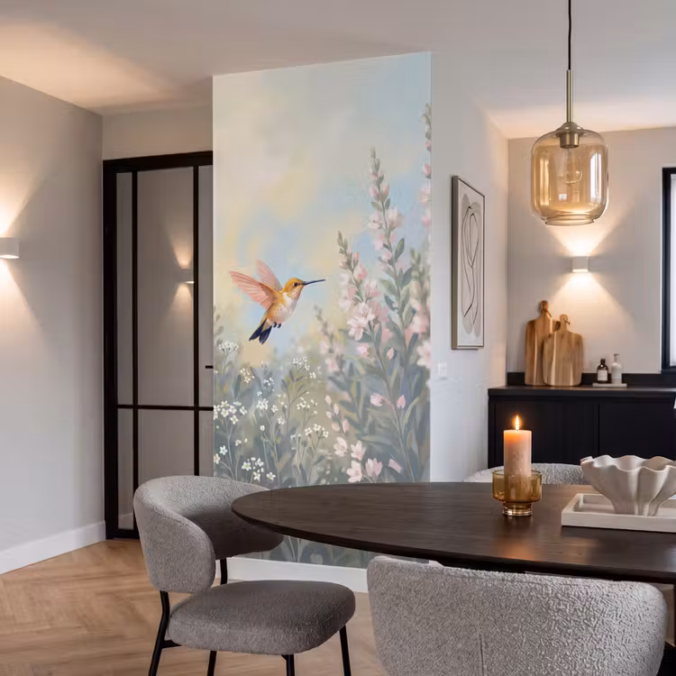 Behang - Kolibrie - Illustratie - Kleurrijk — 5