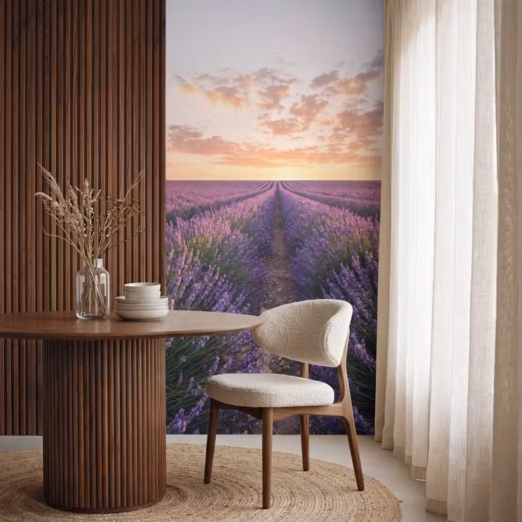 Behang - Landschap - Lavendelveld - Paars — 4