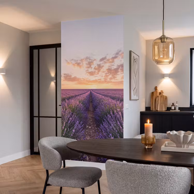 Behang - Landschap - Lavendelveld - Paars — 5