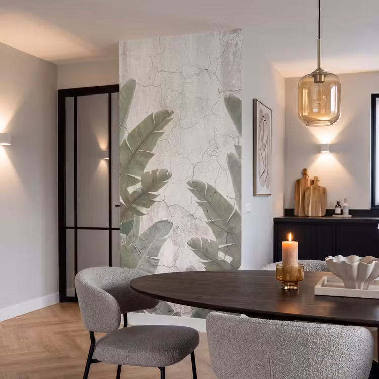 Behang - Bananenbladeren - Beton - Groen — 5