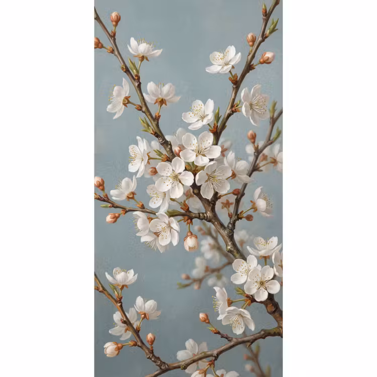 Behang - Botanisch - Stilleven - Blauw — 2