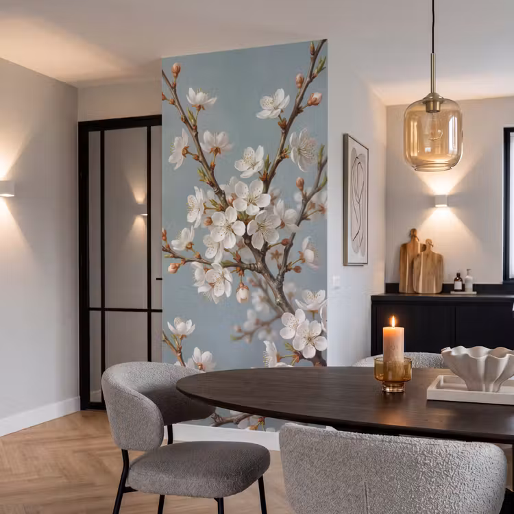 Behang - Botanisch - Stilleven - Blauw — 5