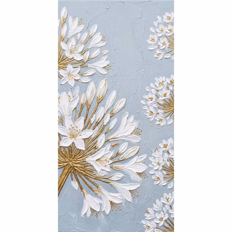 Behang - Illustratie - Bloemen - Blauw — 2