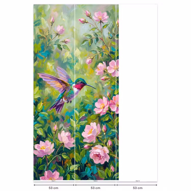 Behang - Kolibrie - Bloemen - Natuur - Kleurrijk — 6
