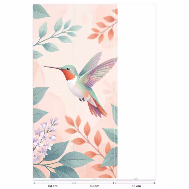 Behang - Kolibrie - Vliegen - Natuur - Illustratie - Kleurrijk — 6