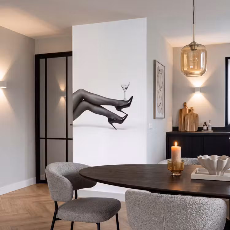 Behang - Benen - Hakken - Glas - Zwart - Wit - Speels — 5