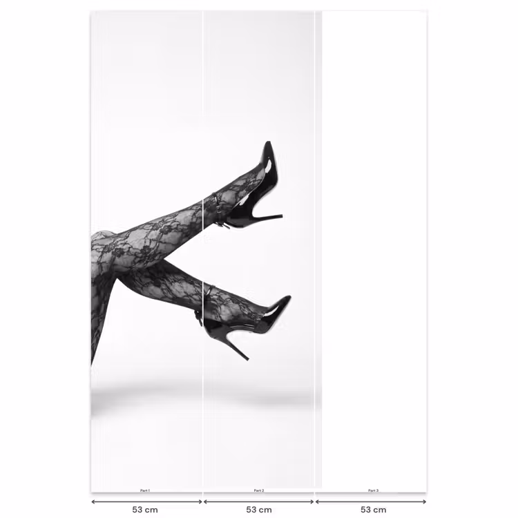 Behang - Benen - Kant - Hakken - Zwart - Wit - Uitdagend — 6