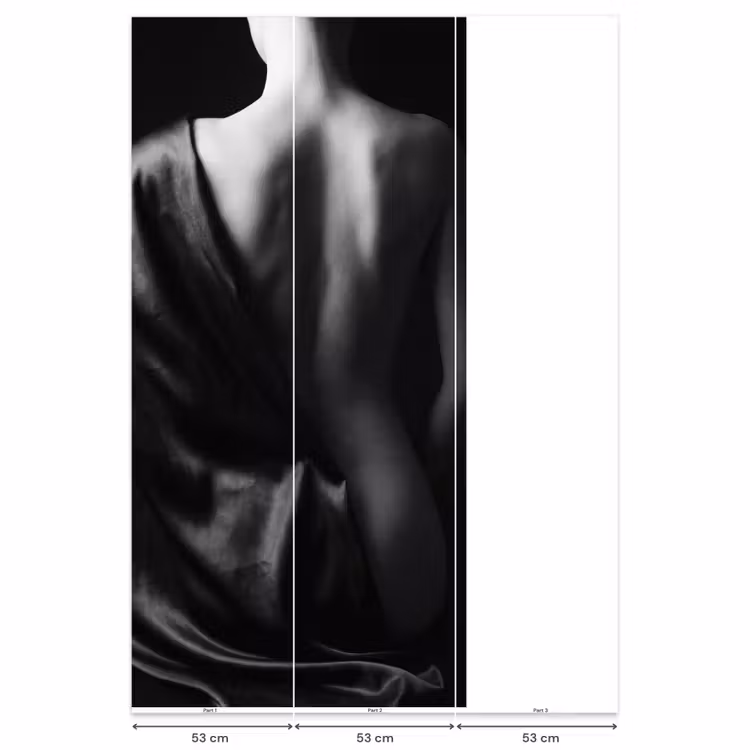 Behang - Schouder - Zijde - Rug - Zwart - Wit - Elegant — 6