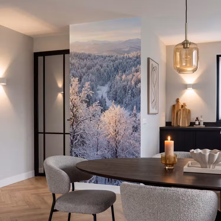 Behang - Bos - Bergen - Goud - Winter - Warm — 5