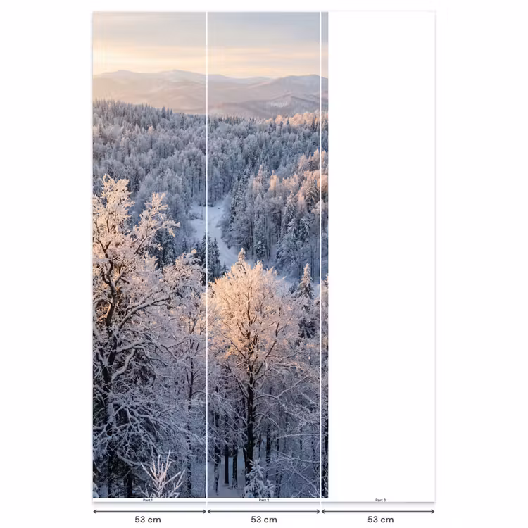 Behang - Bos - Bergen - Goud - Winter - Warm — 6