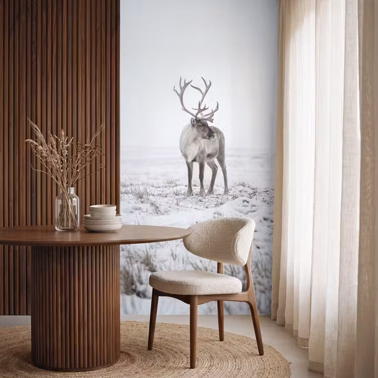 Behang - Rendier - Gewei - Sneeuw - Winter — 4