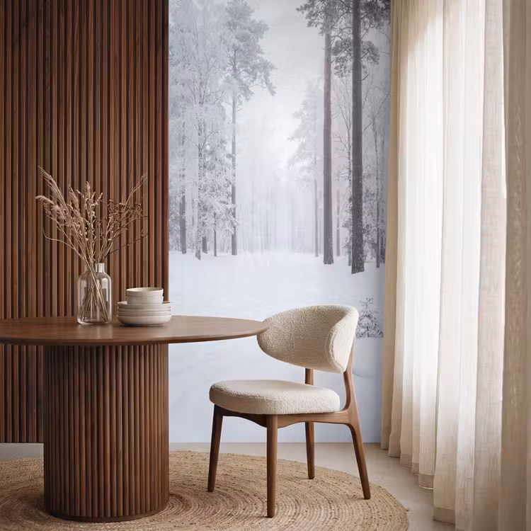 Behang - Bos - Sneeuw - Pad - Winter - Stilte — 4