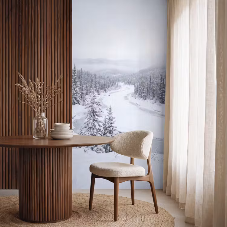 Behang - Rivier - Bevroren - Landschap - Winter — 4