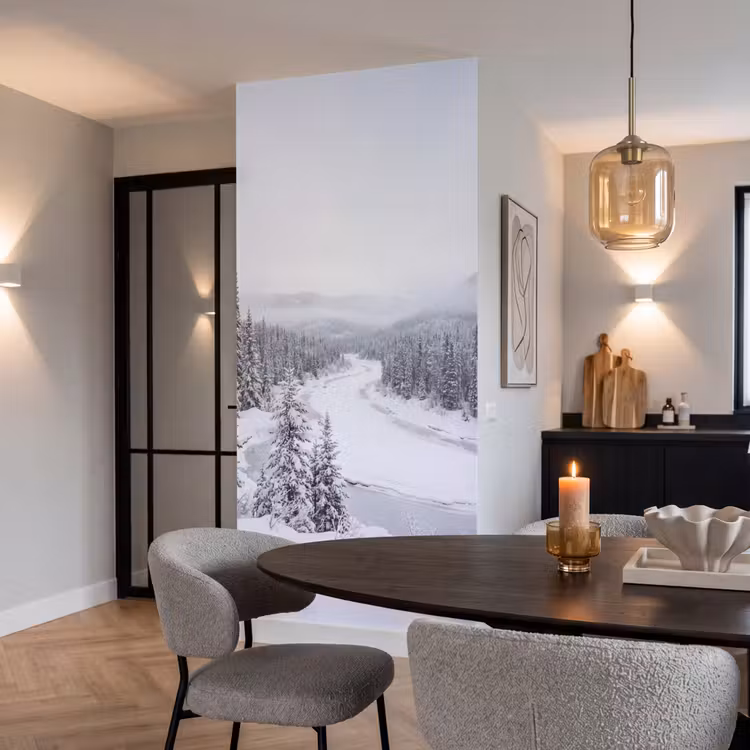 Behang - Rivier - Bevroren - Landschap - Winter — 5