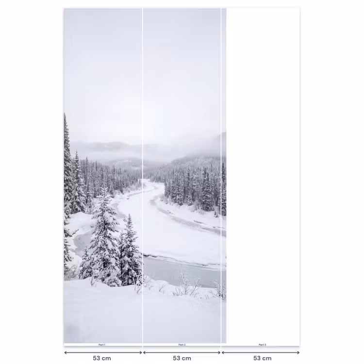 Behang - Rivier - Bevroren - Landschap - Winter — 6
