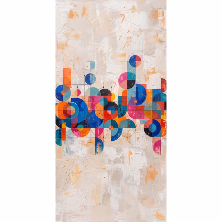 Behang - Kunst - Geometrisch - Abstract - Kleurrijk — 2