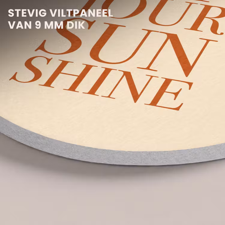 Akoestisch schilderij - Oranje - Quote - Sun — 5